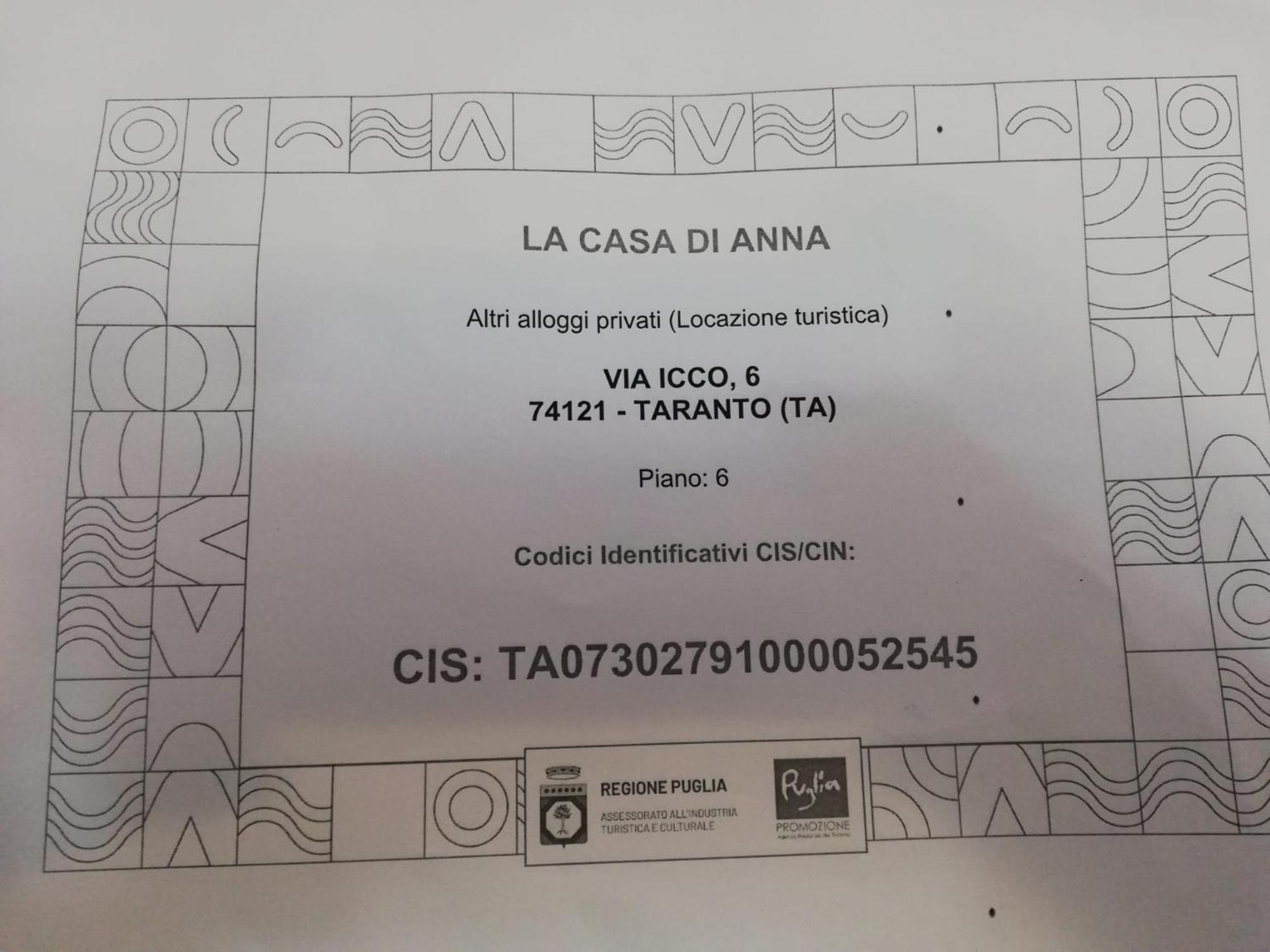 타란토 La Casa Di Anna 아파트 외부 사진
